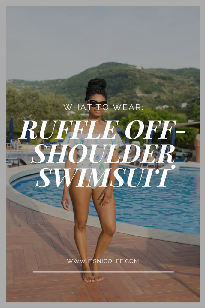 Ruffle Off Shoulder Swimsuit