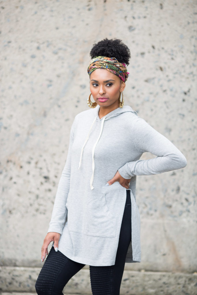African Headwrap and Moto Leggings-Cute and Comfy Cutfit Ideas