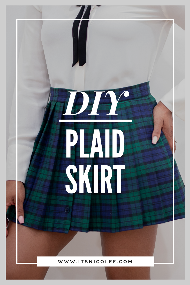 DIY Plaid Skirt - Refashion