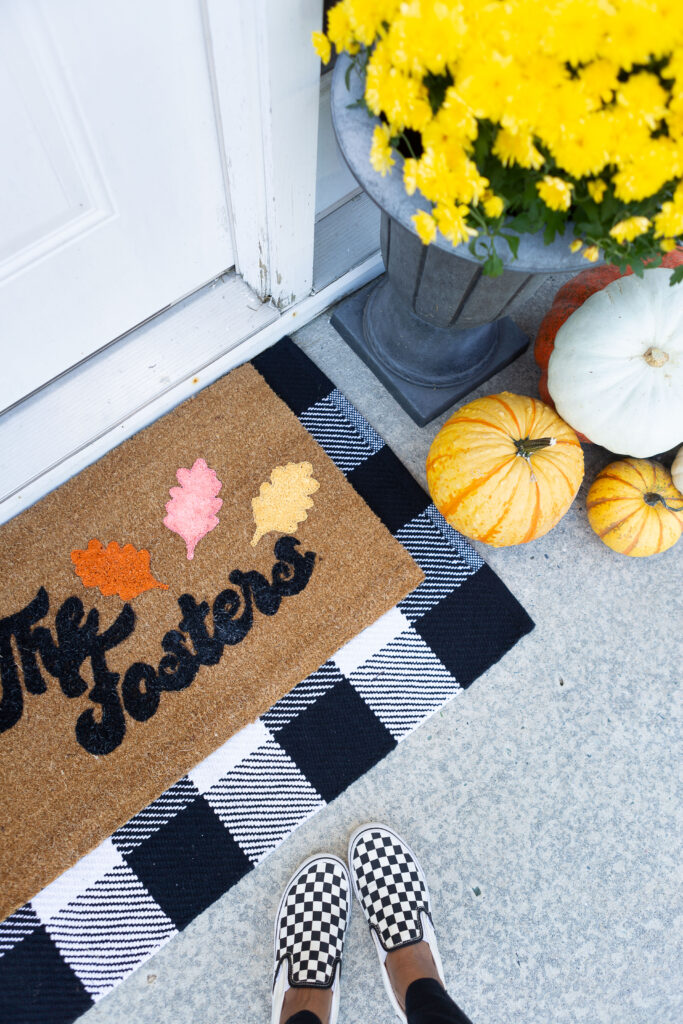 diy fall door mat